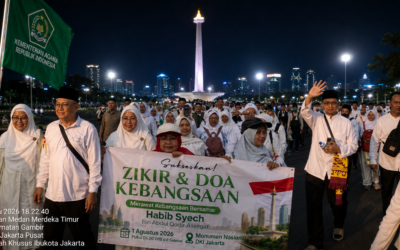 Menguatkan Ikhtiar dengan Doa, Keluarga Besar MTsN 24 Jakarta Timur Hadiri Zikir dan Doa Kebangsaan di Monas